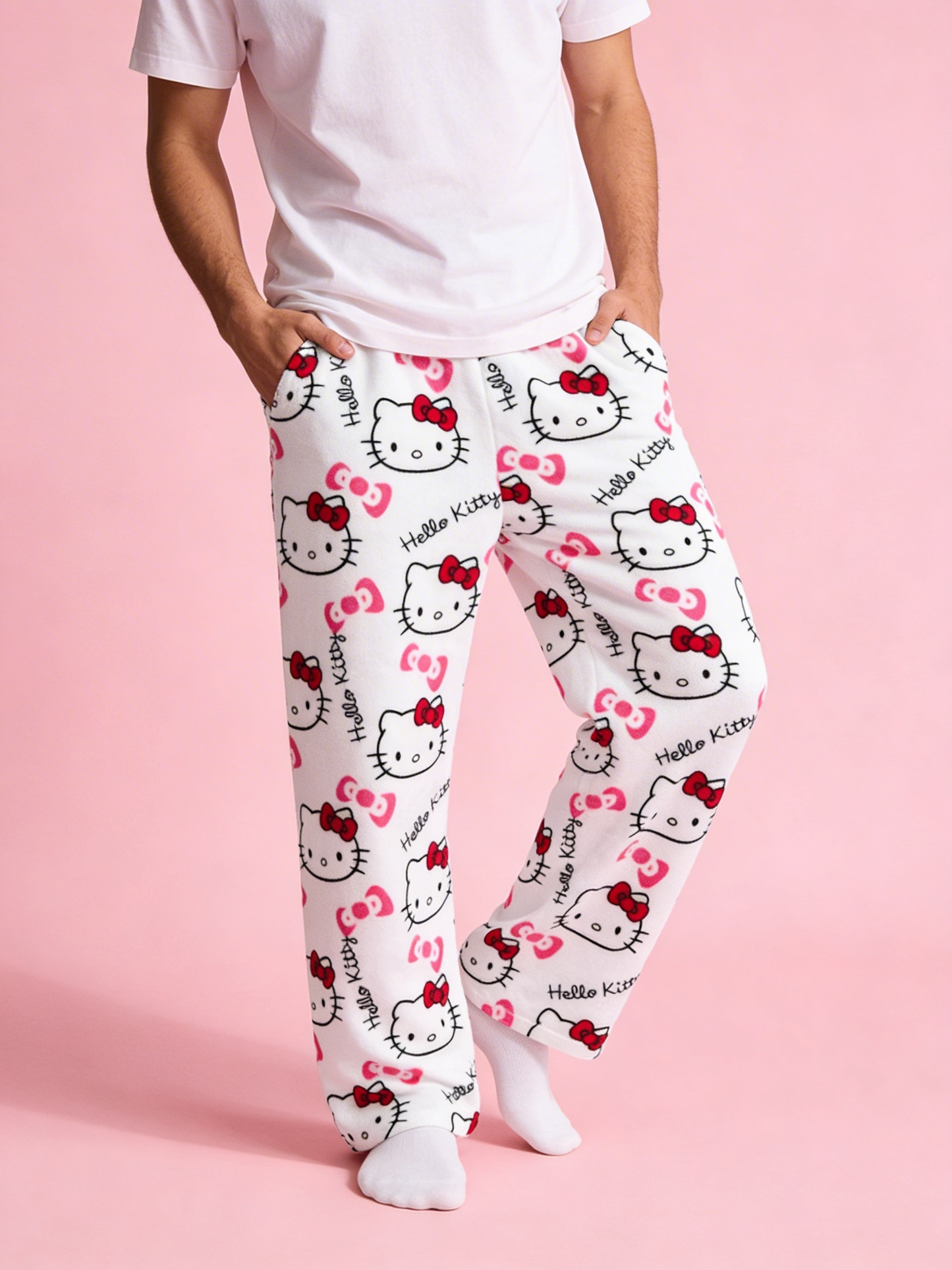 Spodnie piżamowe Hello Kitty – białe