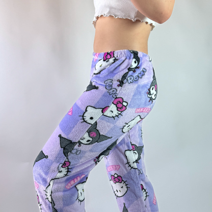 Spodnie piżamowe Hello Kitty X Kuromi – fioletowe