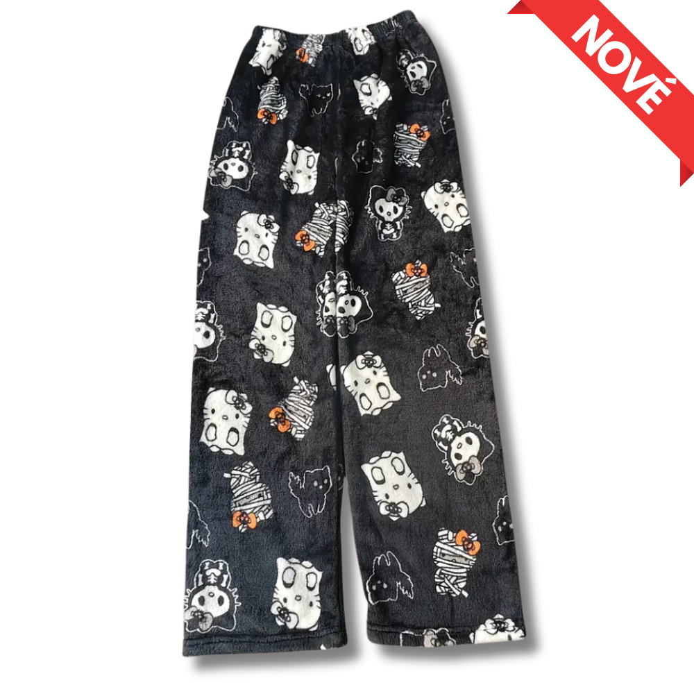 Spodnie piżamowe Hello Kitty – Halloween/Czarne