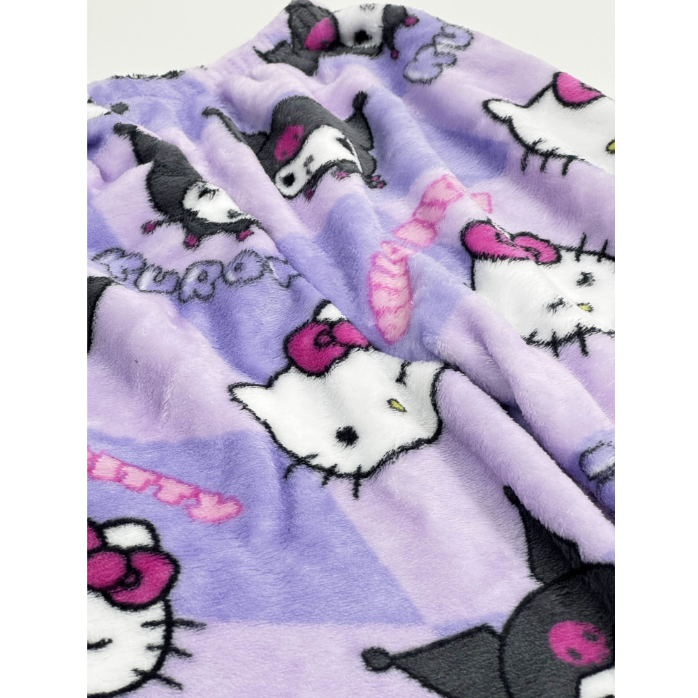 Spodnie piżamowe Hello Kitty X Kuromi – fioletowe