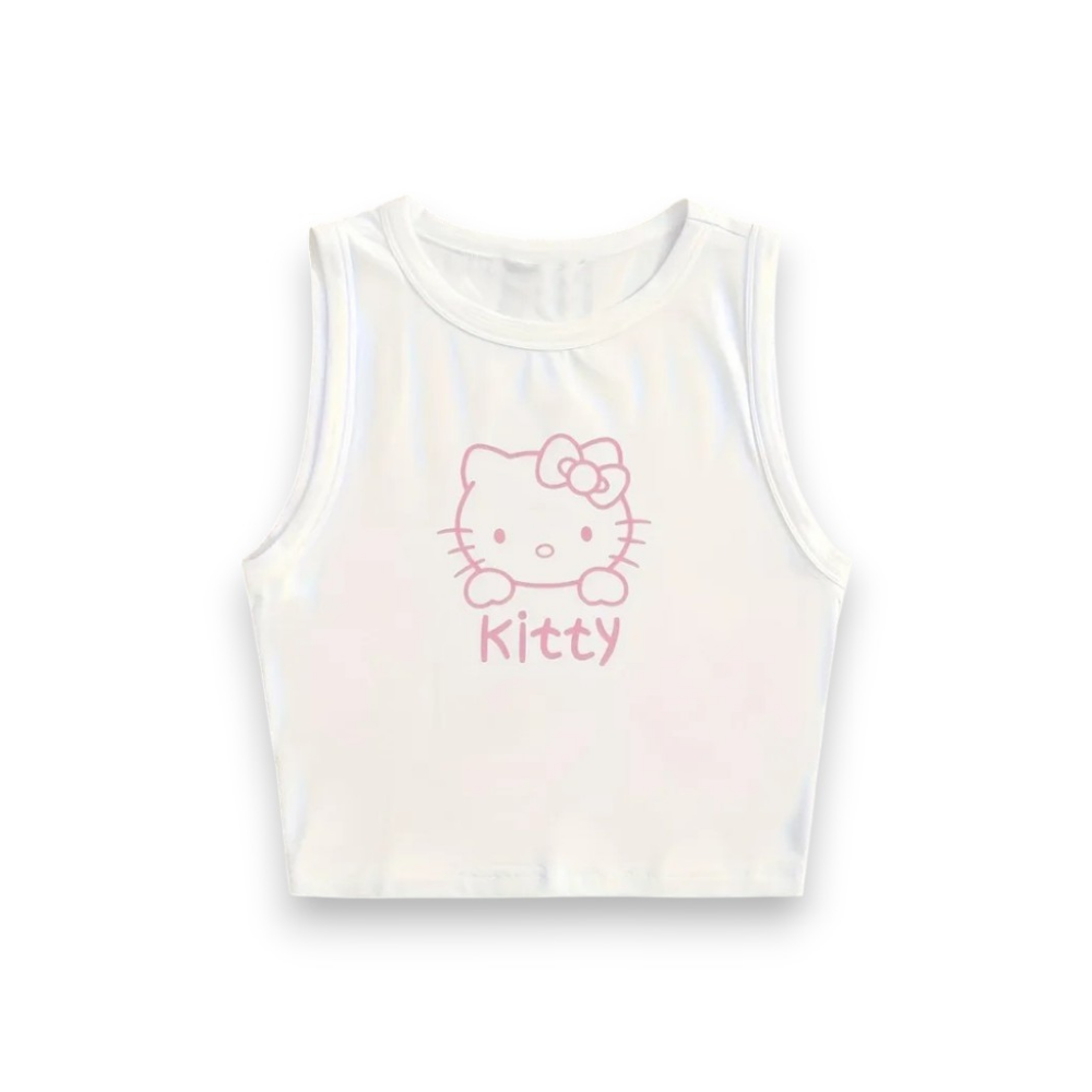 Hello Kitty Crop Top - Różowy