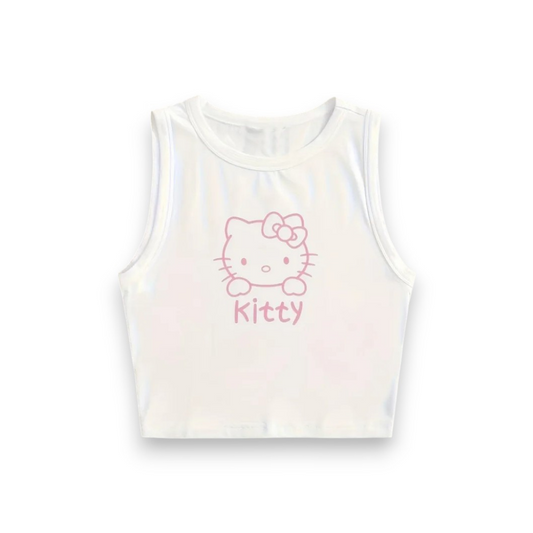 Hello Kitty Crop Top - Różowy