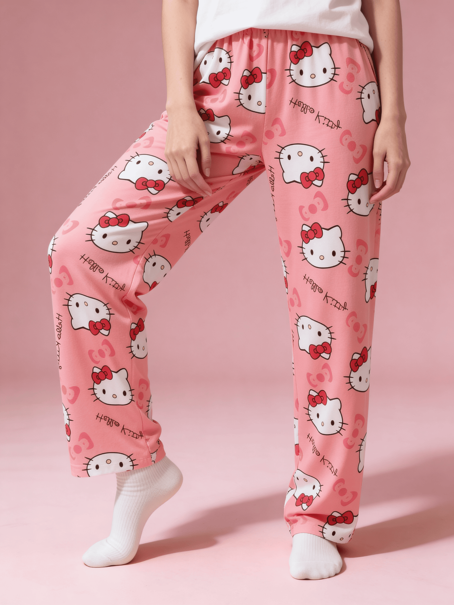 Hello Kitty Pajamas Summer Pants - Baby Pink