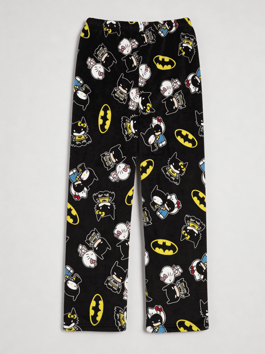 Spodnie piżamowe Batman X Hello Kitty – czarne