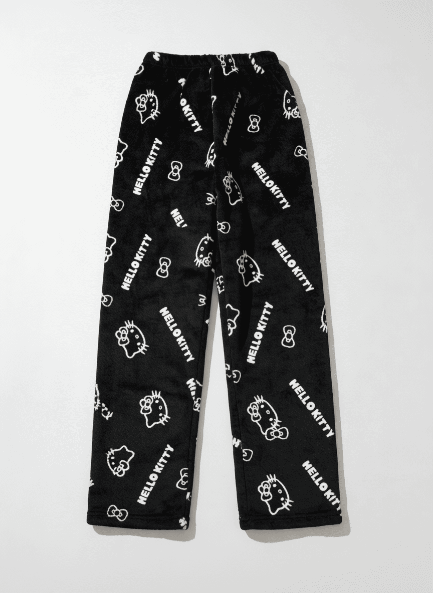HK Hello Kitty Pajama Pants - Black