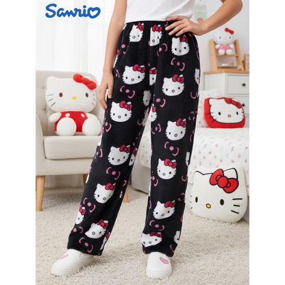 Spodnie piżamowe Hello Kitty – czarne (DZIECIĘCE)