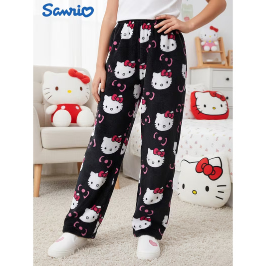 Spodnie piżamowe Hello Kitty – czarne (DZIECIĘCE)