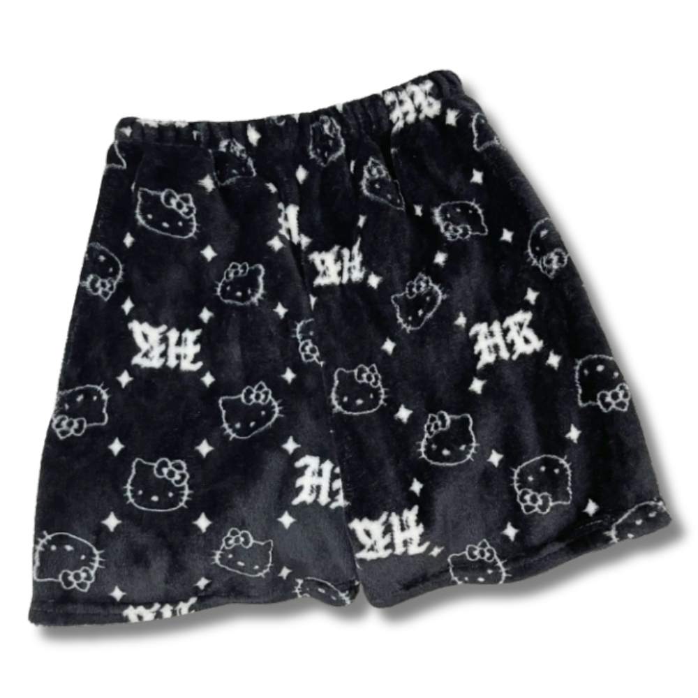 Spodenki piżamowe Hello Kitty – czarne