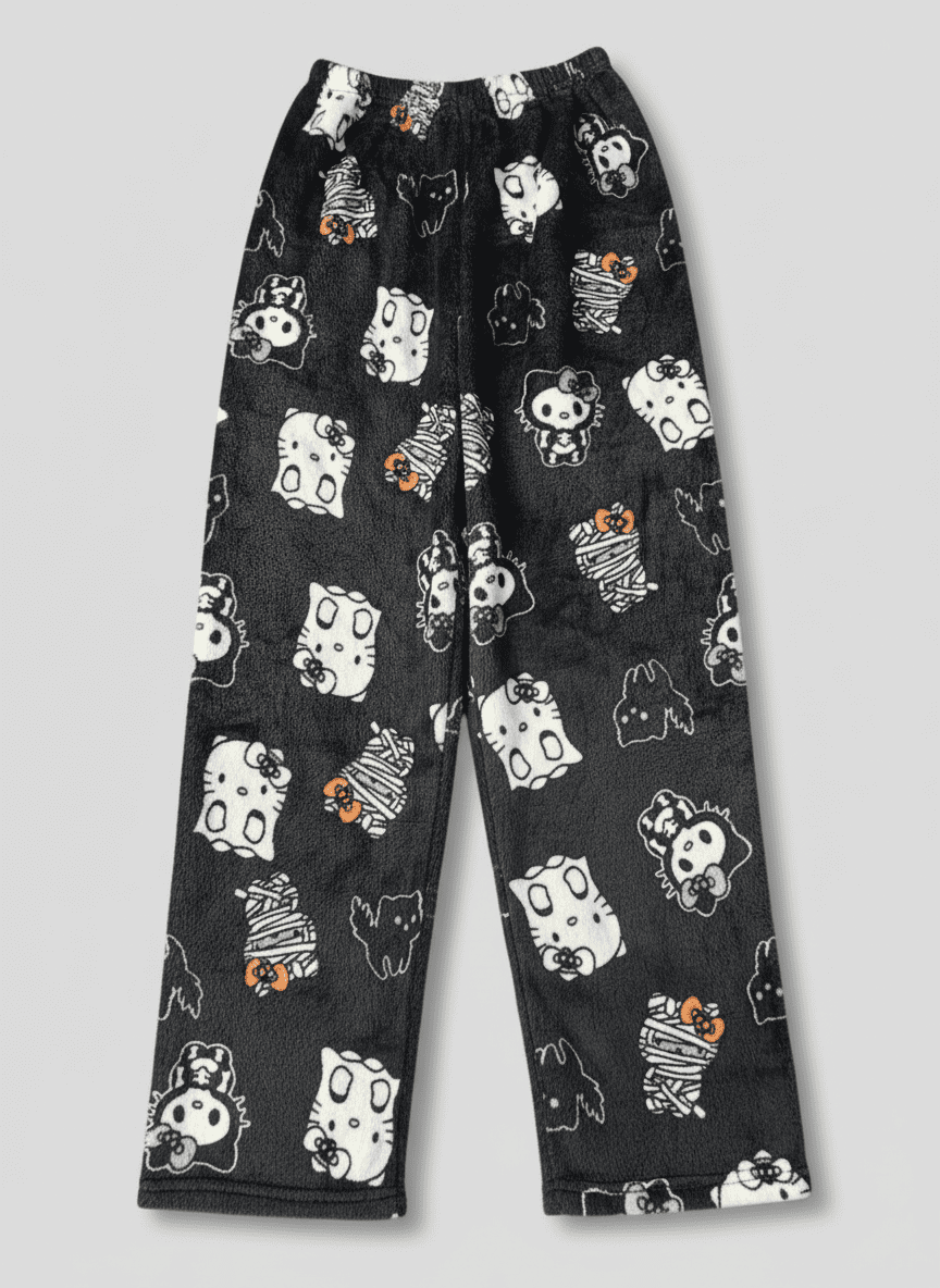 Hello Kitty Pajama Pants - Halloween/Black