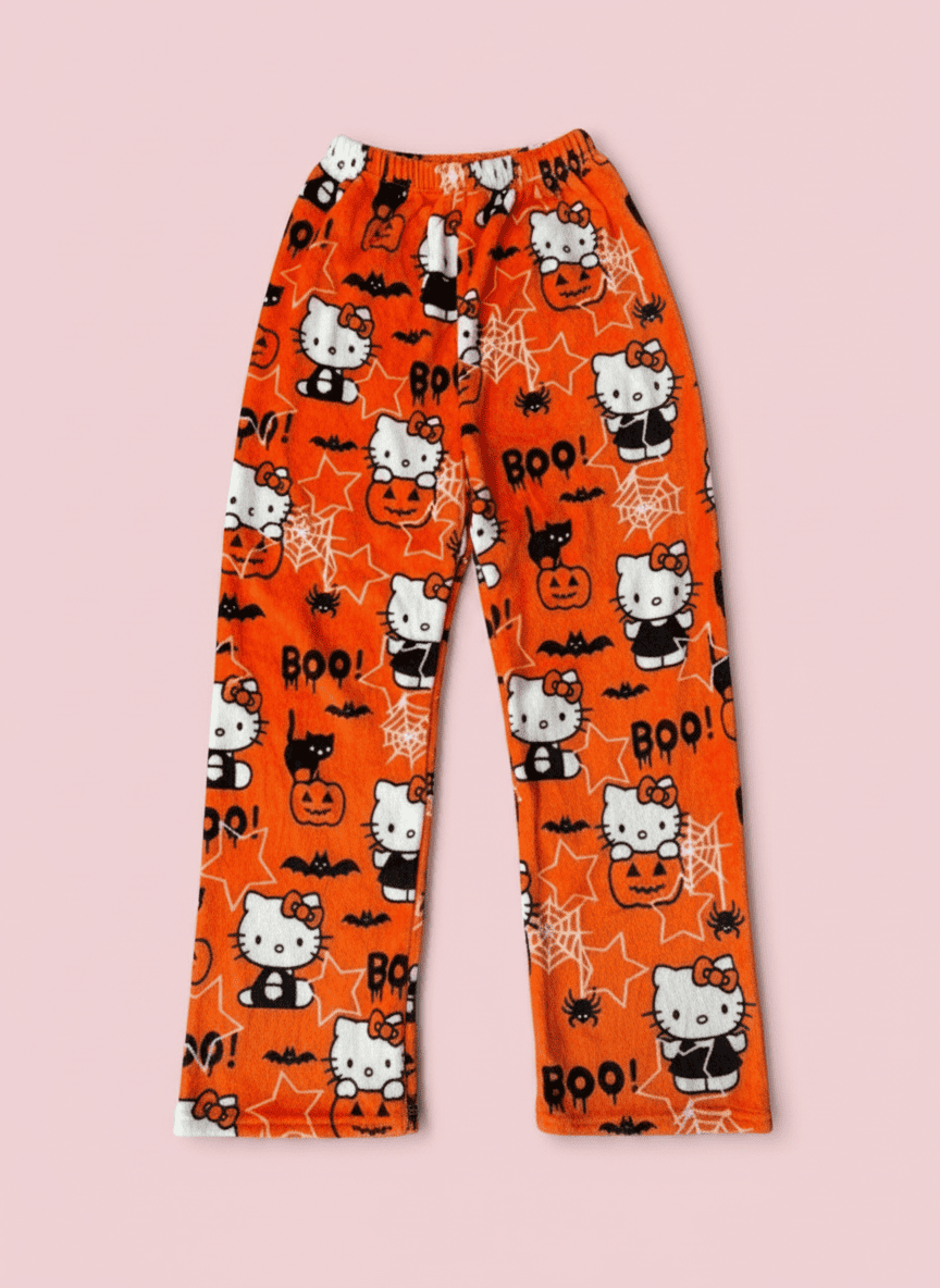 Hello Kitty Pajama Pants - Halloween/Orange