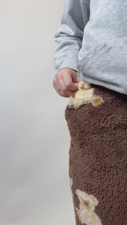 Spodnie piżamowe Teddy - brązowe