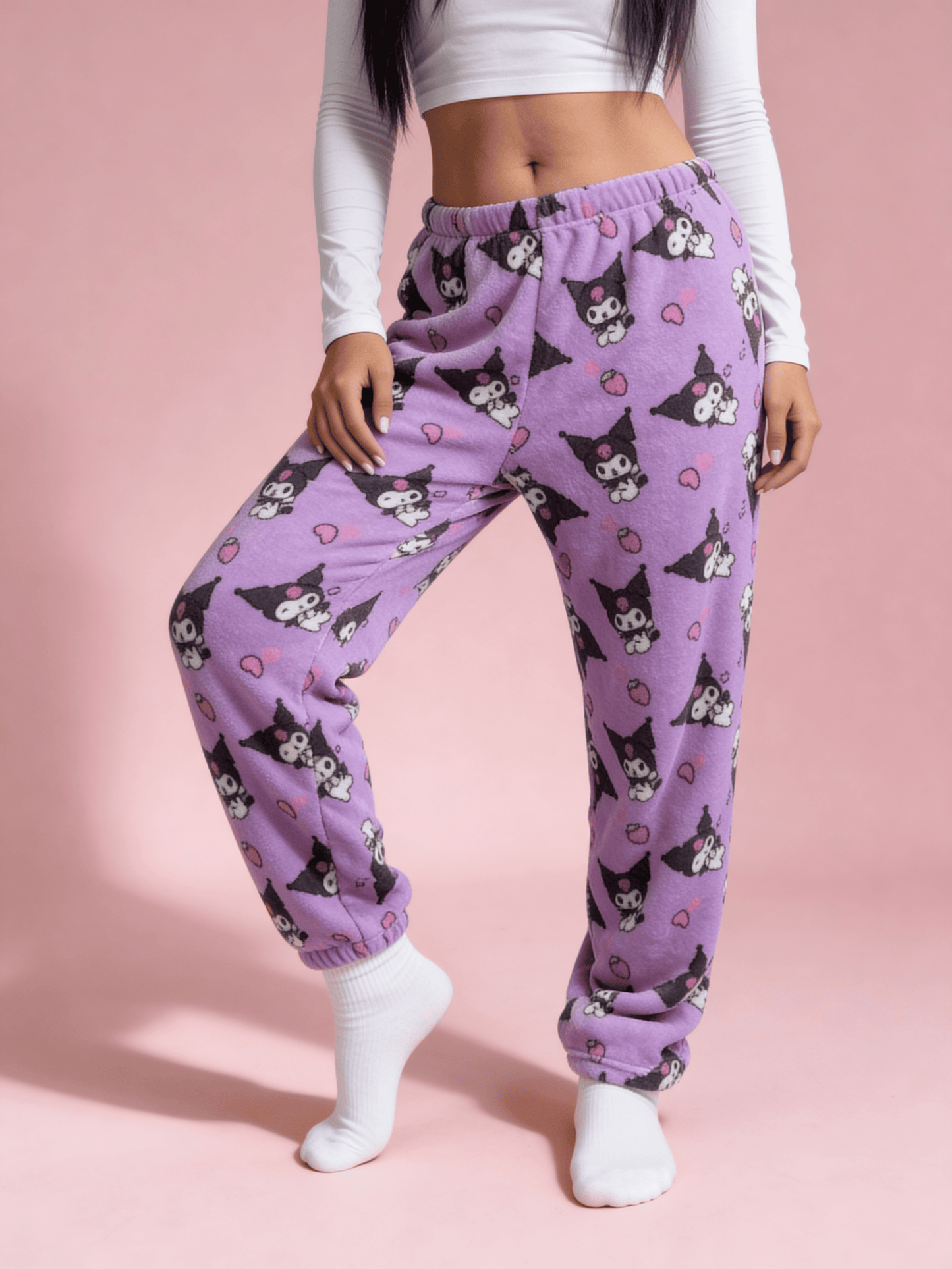 Kuromi Pajama Pants - Purple